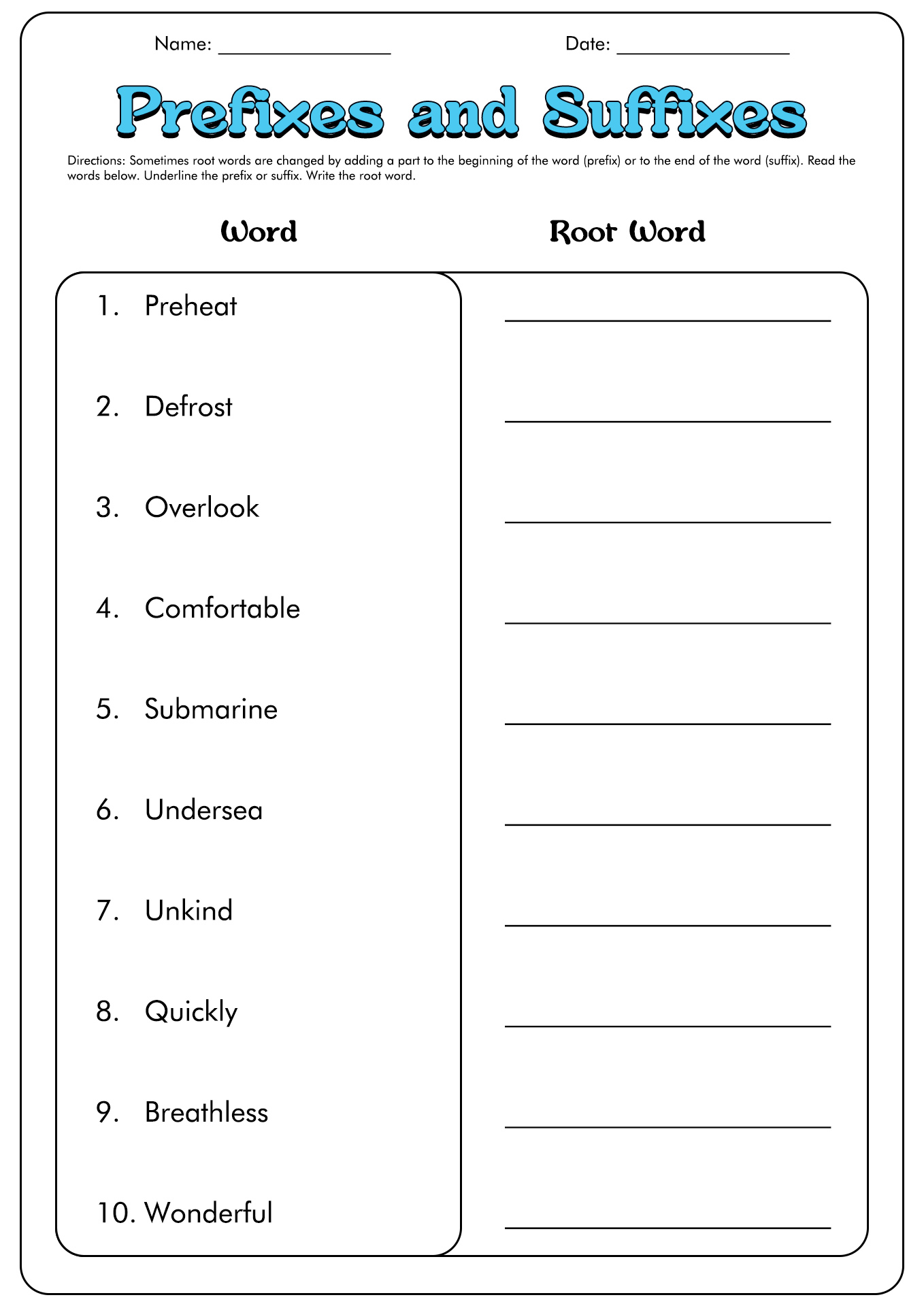 15 Common Suffixes Worksheets Worksheeto