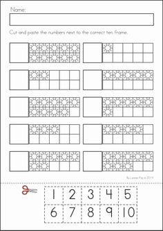 Ten Frame Worksheets