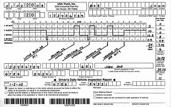 Truck Driver Log Book Examples