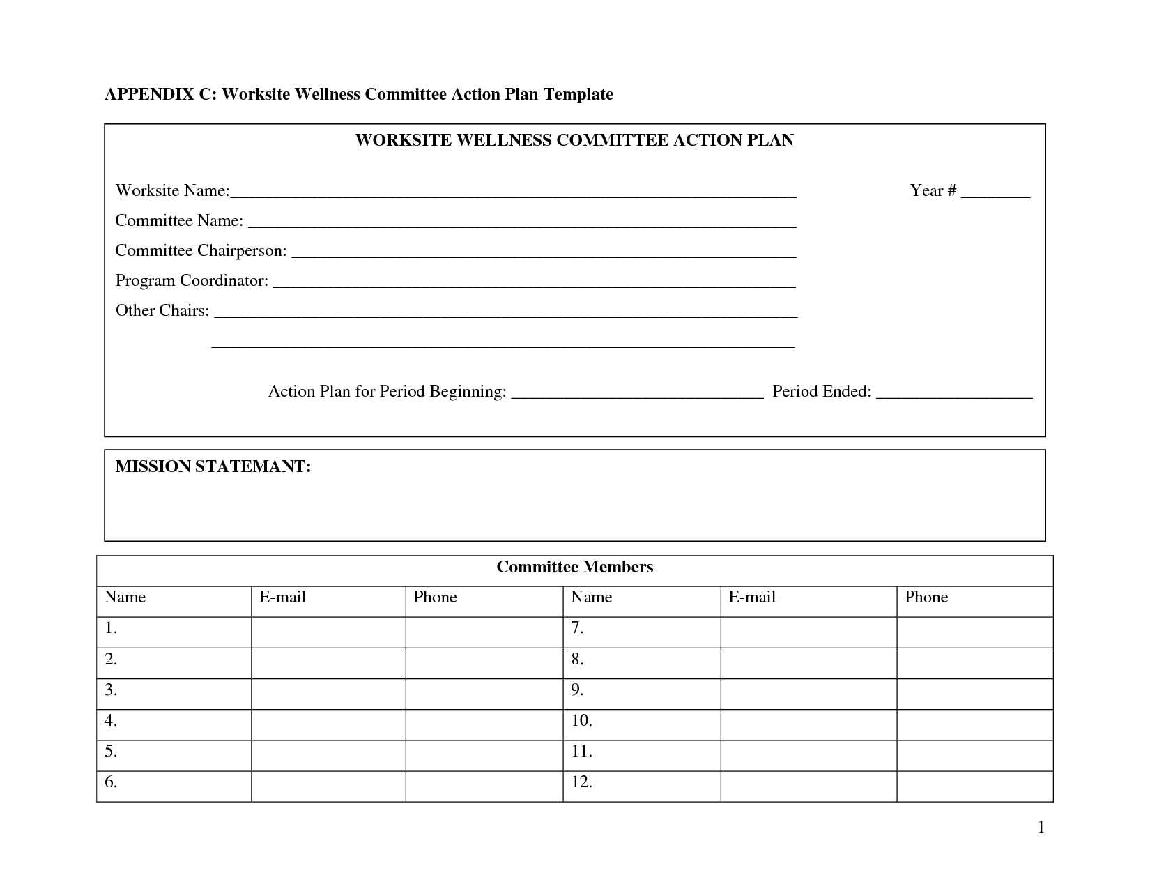 Wellness Recovery Action Plan Template