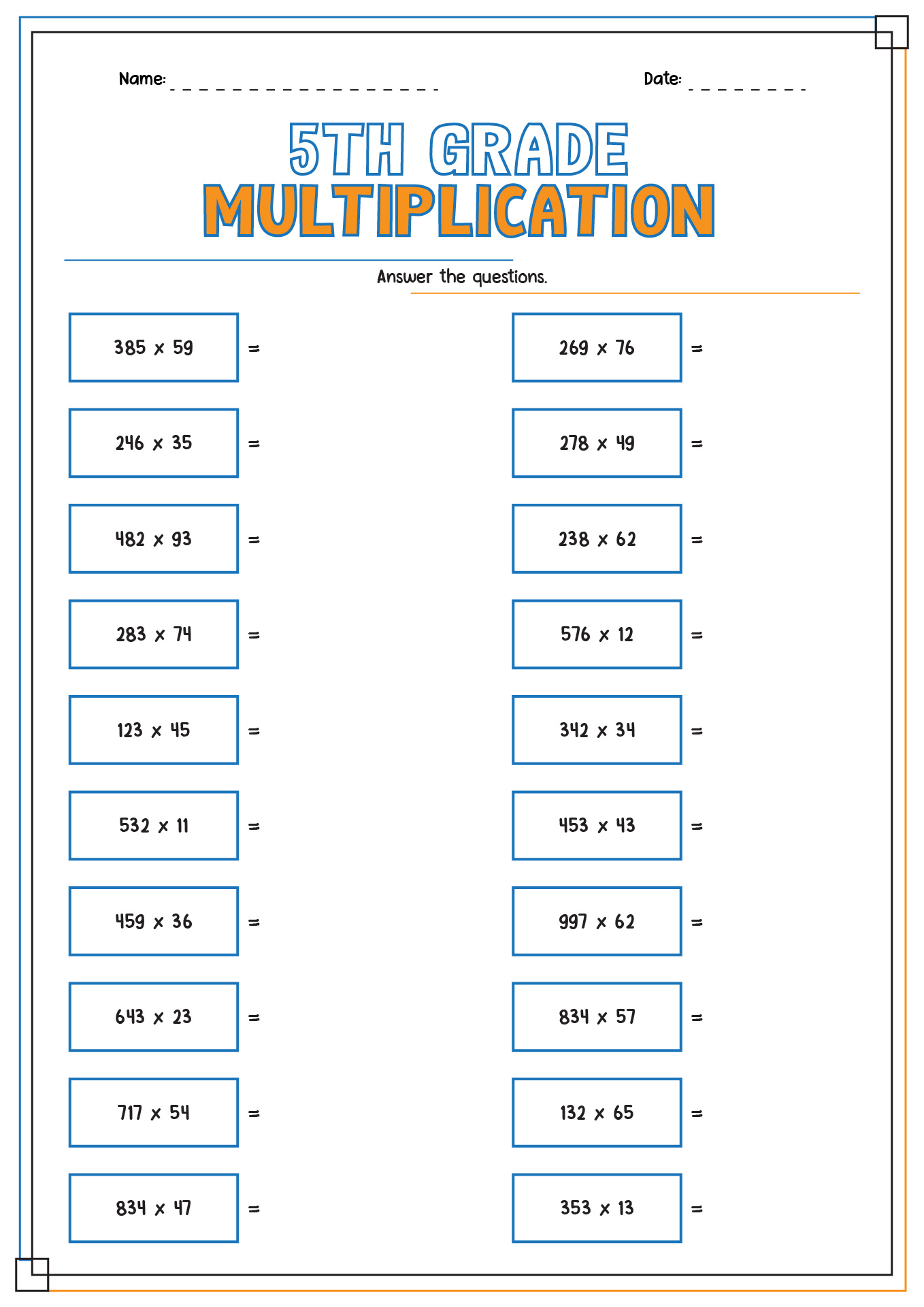 17 Hard Multiplication Worksheets 100 Problems Free PDF At Worksheeto