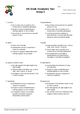 6th Grade Energy Transformation Worksheet