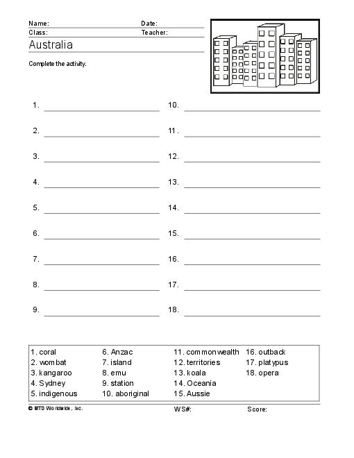 Alphabetical Order Worksheet Words