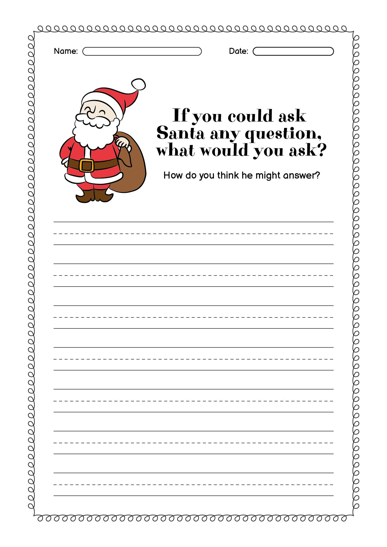 18 Christmas Writing Prompts Worksheets Worksheeto