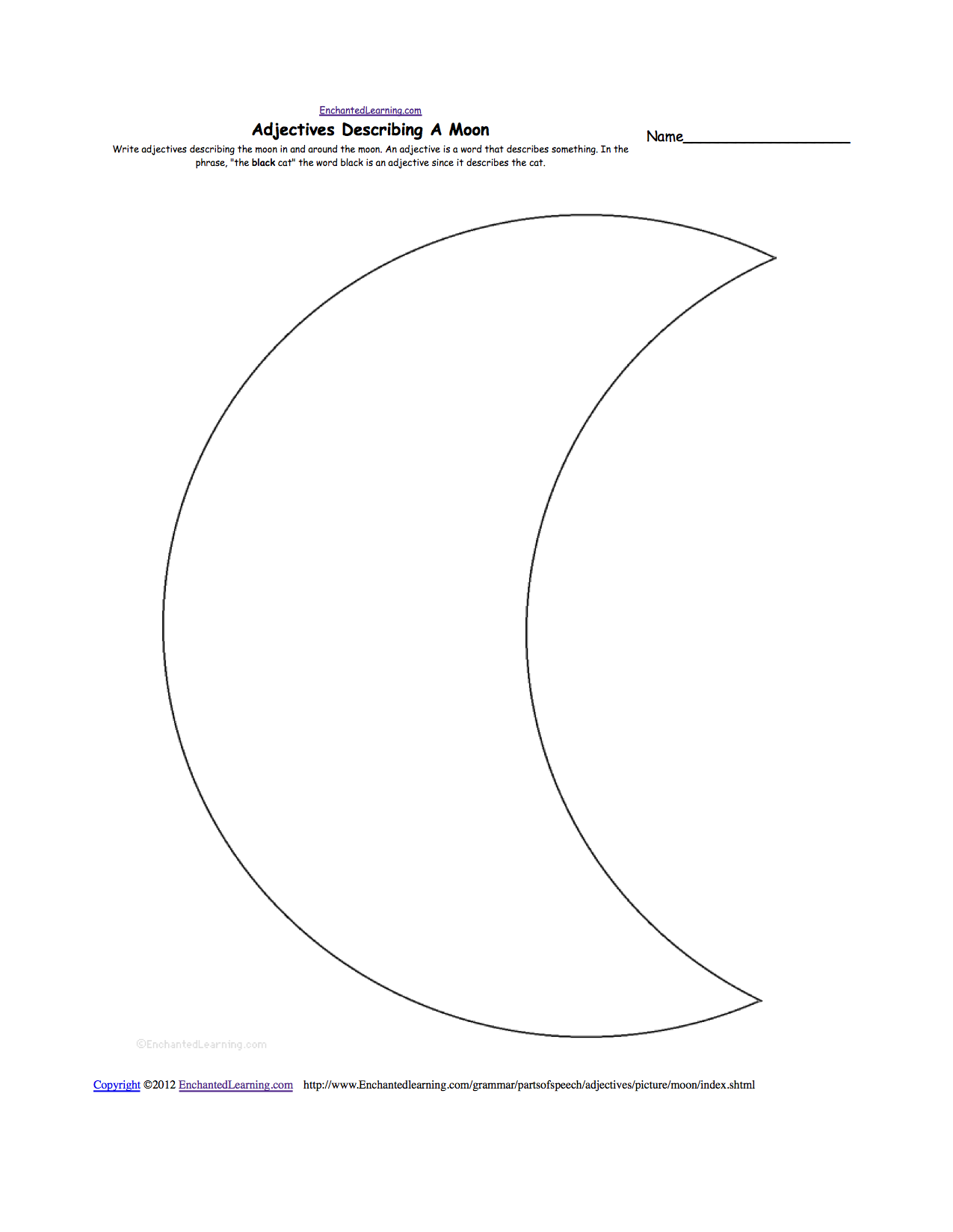 Crescent Moon Worksheets Preschool