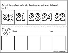 Cut and Paste Number Order