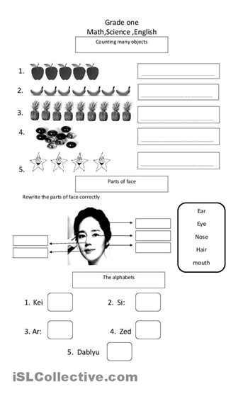 English Grammar Worksheets Grade 3