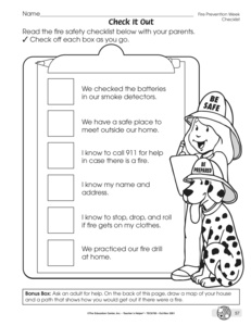 Fire Drill Safety Worksheets