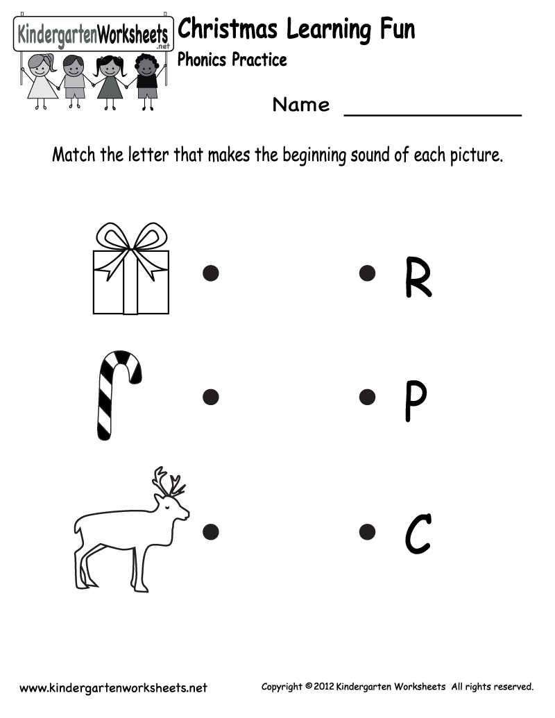 Free Christmas Kindergarten Worksheets Printable