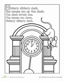 Free Hickory Dickory Dock Printables