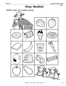 Health and Nutrition Worksheets Preschool