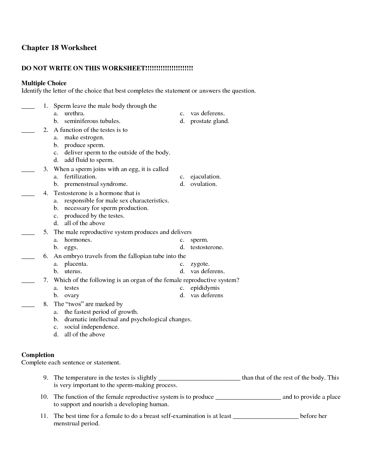 13 Human Reproductive System Diagram Worksheet Worksheeto