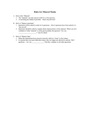 Mineral Mania Worksheet Answer Key