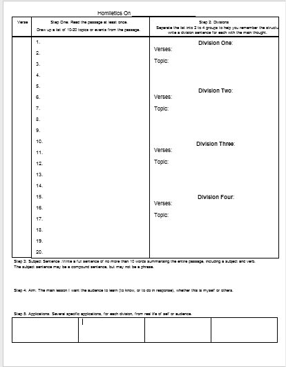 Printable Bible Study Worksheet