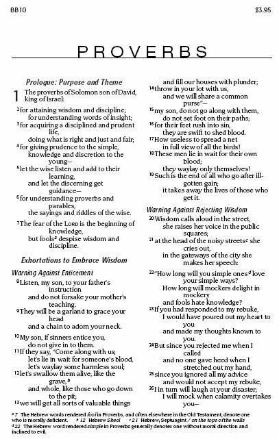 Proverbs Bible Study Worksheet