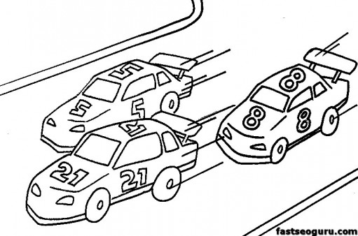 Race Car Coloring Pages