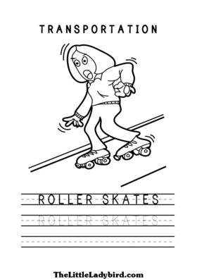 Roller Skate Coloring Page