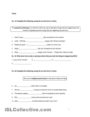 Simple Present Tense Worksheets for Grade 3