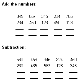 3 Grade Math Worksheets