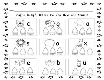 CVC Christmas Worksheets