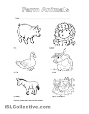 Farm Animals Worksheets Printable