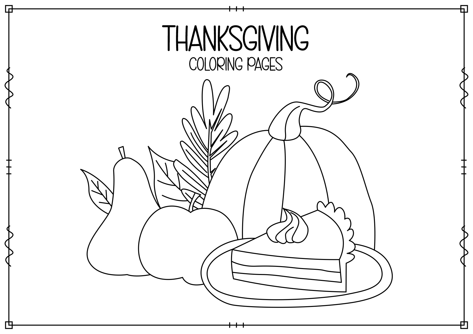 Free Printable Thanksgiving Coloring Pages