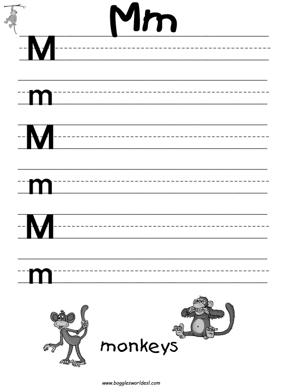 Letter M Printable Worksheets