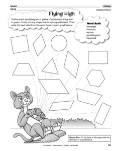 Math Worksheet Quadrilaterals