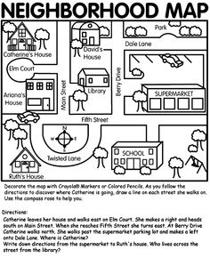 Neighborhood Maps Worksheets Printables