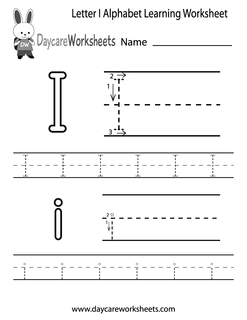 Printable Letter I Worksheets