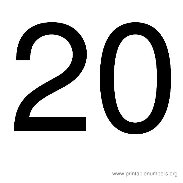 Printable Numbers 1 20