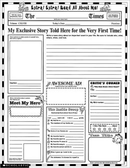 All About Me Newspaper Template