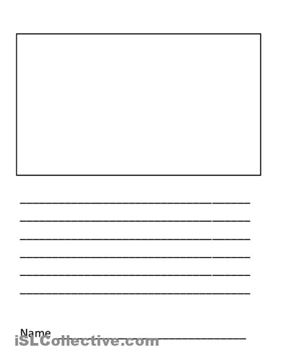 Blank Writing Template for Elementary