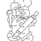 Color by Number Gingerbread Man Coloring Page