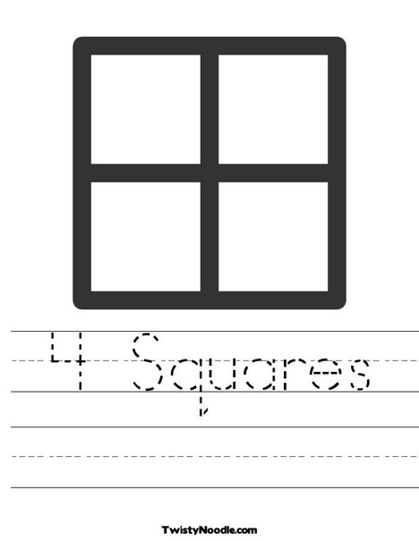 Counting Squares Worksheets