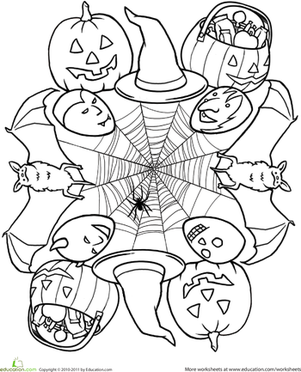 Halloween Mandala Coloring Pages