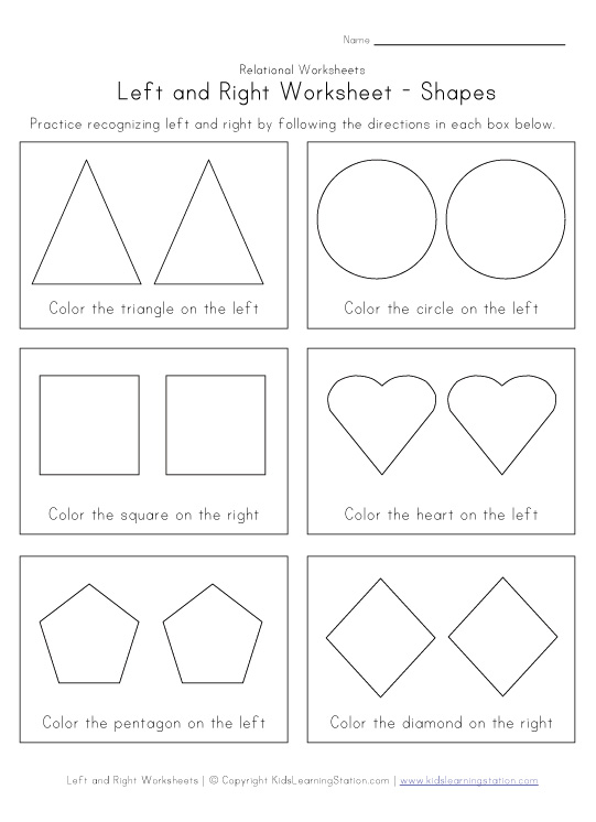 Kindergarten Shape Worksheet