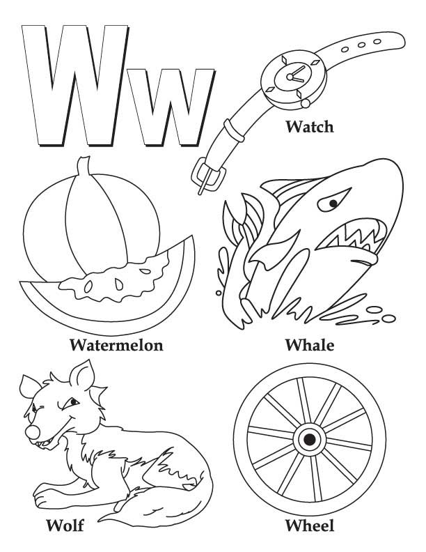 Letter W Coloring Pages