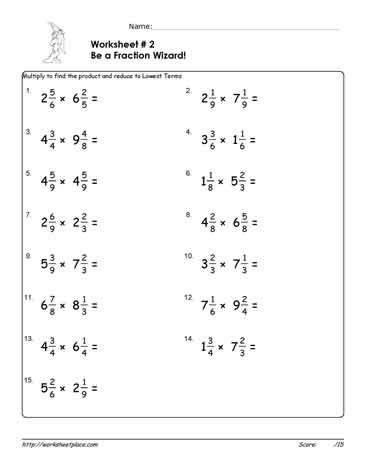 11 Multiplying Fraction Practice Worksheets / worksheeto.com