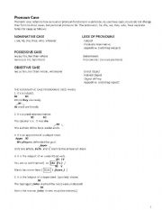 Objective and Nominative Pronoun Worksheets