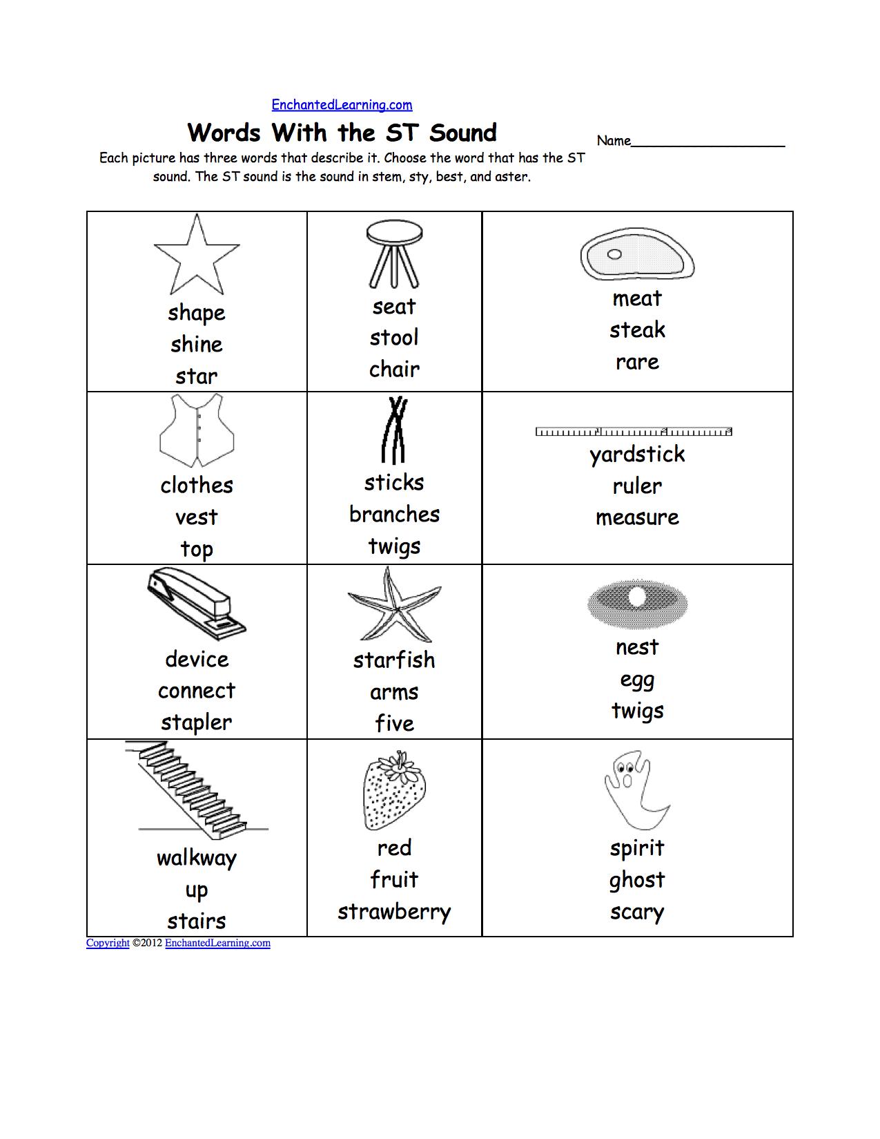 Phonic Worksheet Multiple Choice