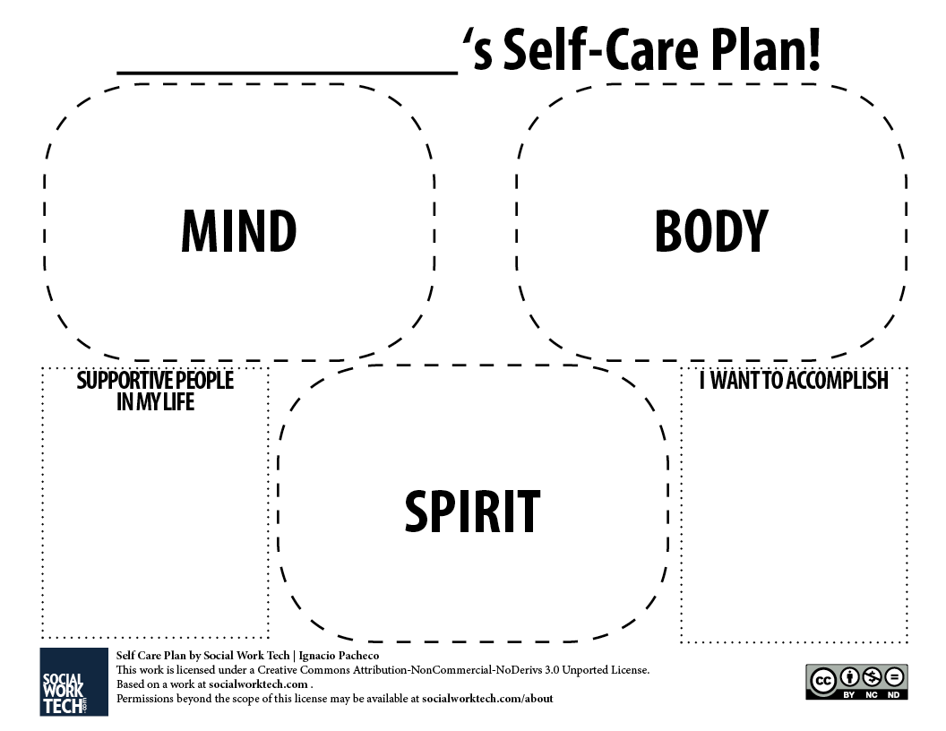 Social Work Tech Self Care Plan