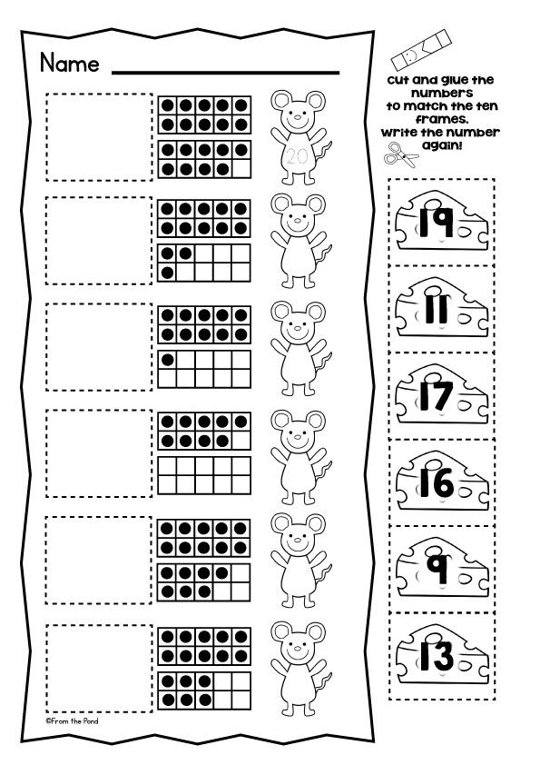 Ten Frame Math Worksheets