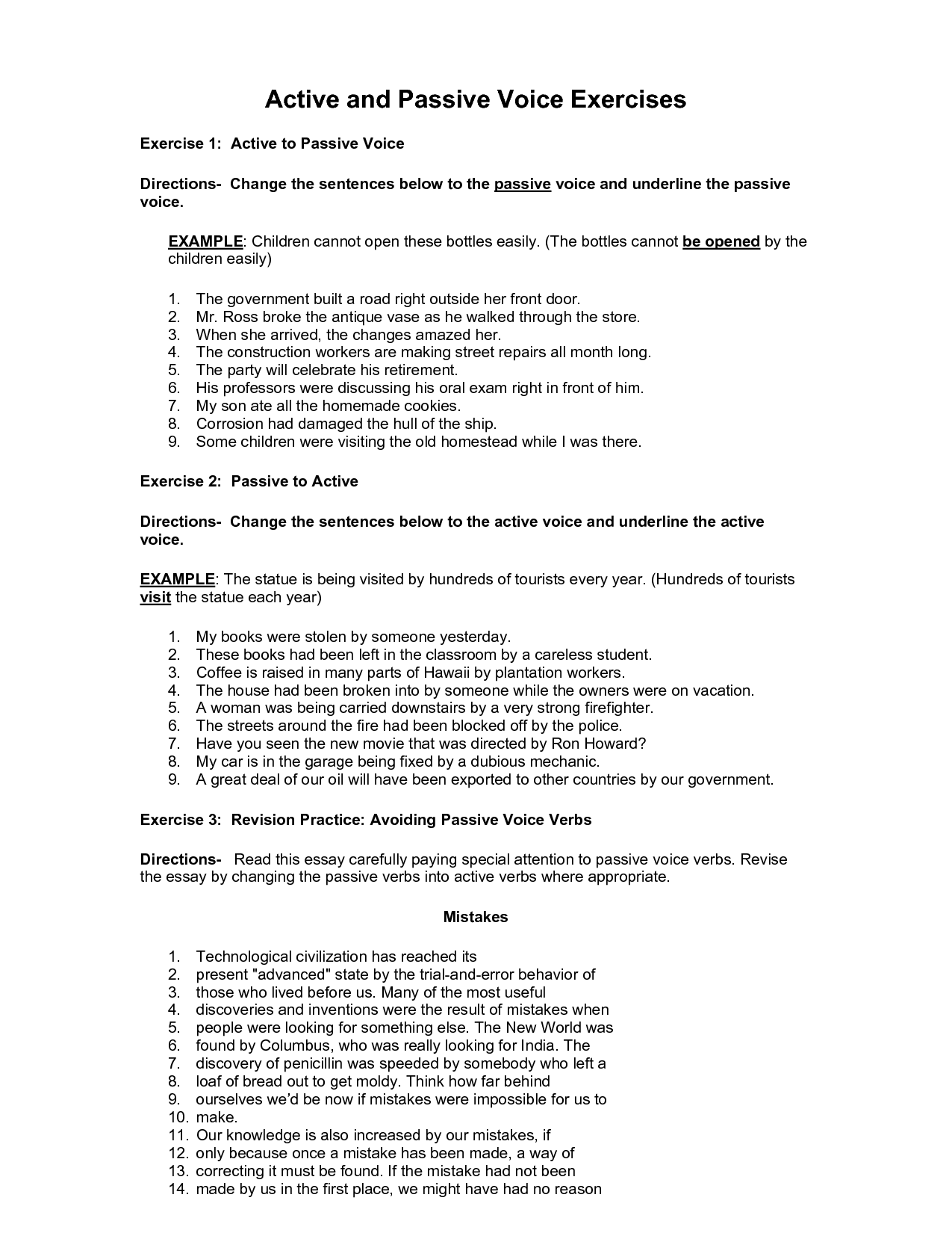 15 Passive Sentences Worksheets Worksheeto