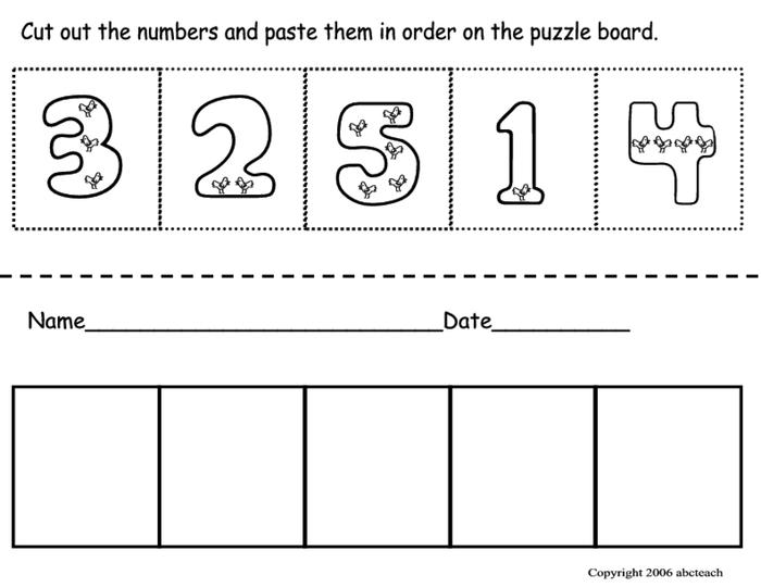 Free Preschool Cut and Paste Worksheets