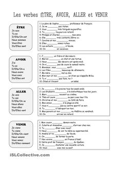 French Venir Worksheet