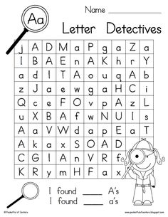 Letter Detective Worksheet