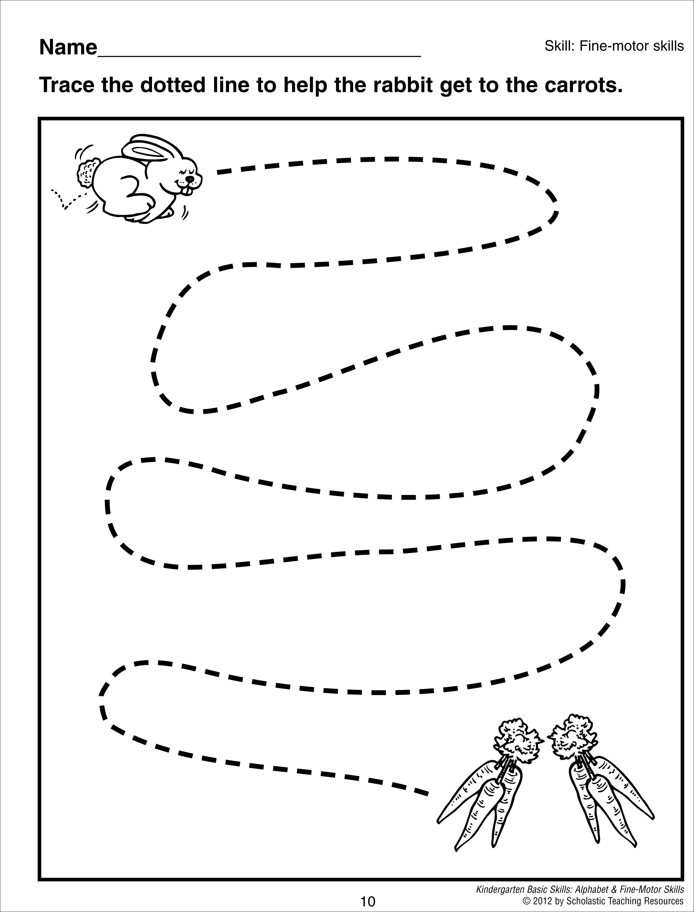 Preschool Line Tracing Worksheets