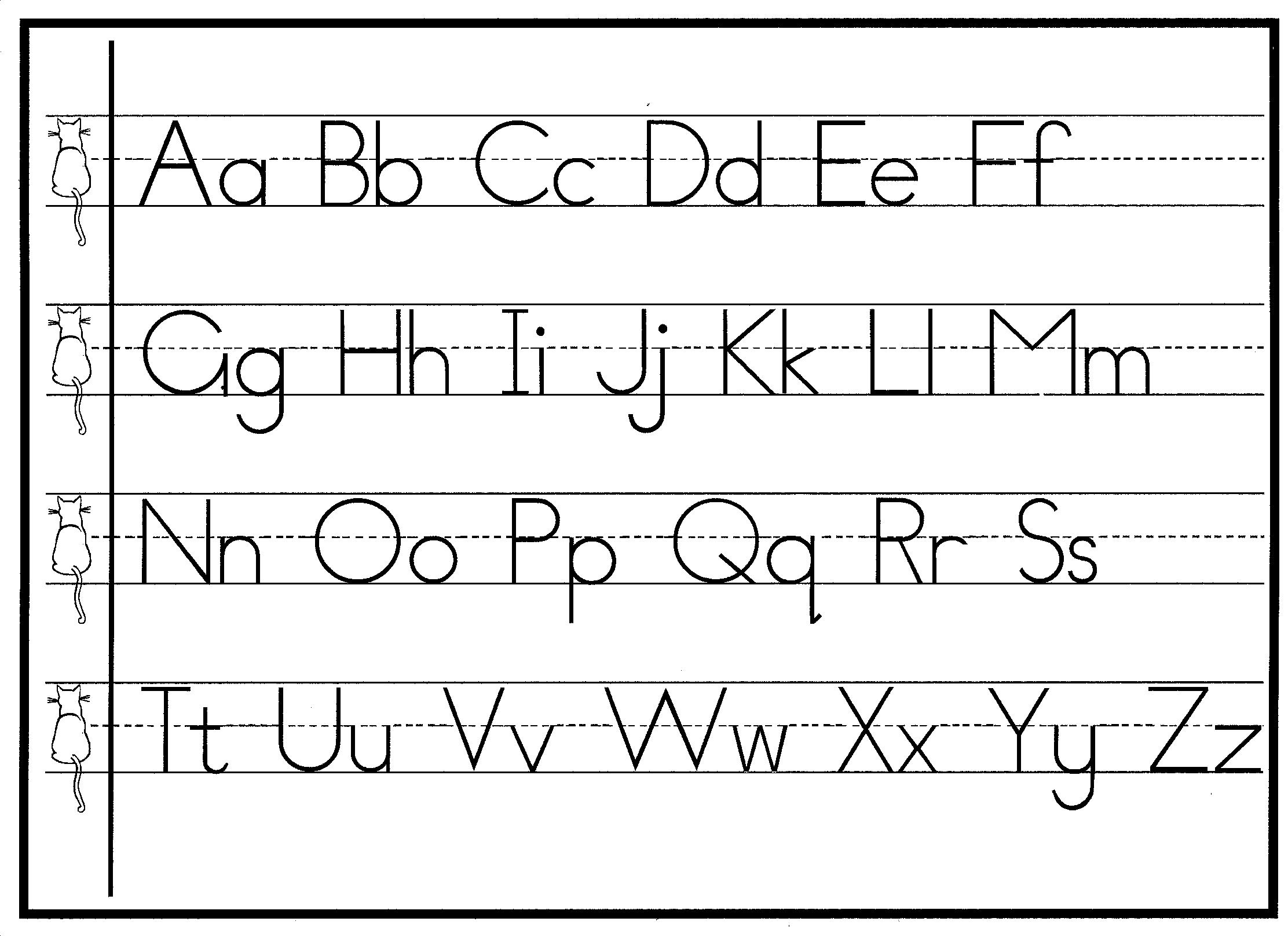 Print Handwriting Chart