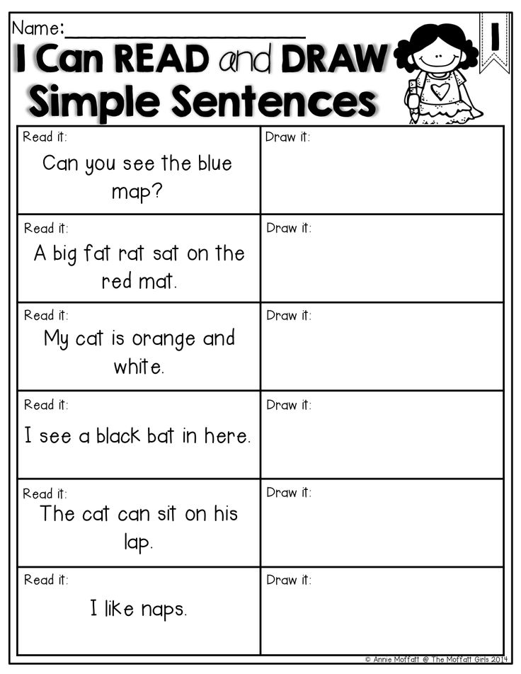 Simple Sentences for Kindergarten Sight Words